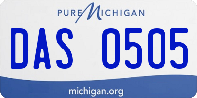 MI license plate DAS0505