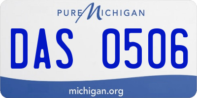 MI license plate DAS0506