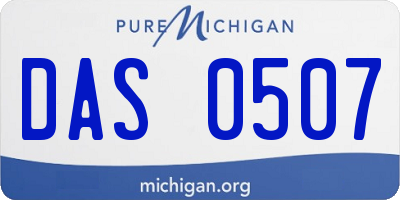 MI license plate DAS0507