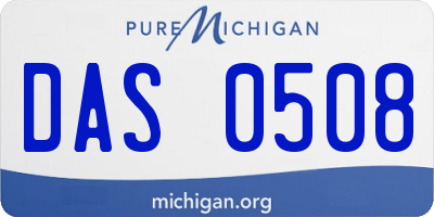MI license plate DAS0508