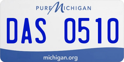 MI license plate DAS0510