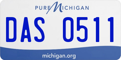 MI license plate DAS0511