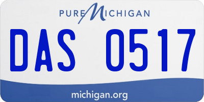 MI license plate DAS0517