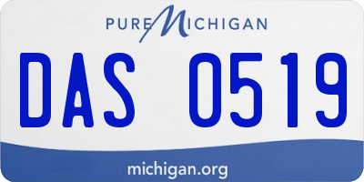 MI license plate DAS0519