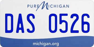 MI license plate DAS0526