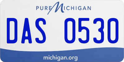 MI license plate DAS0530