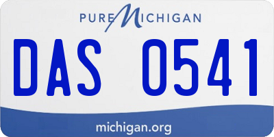 MI license plate DAS0541