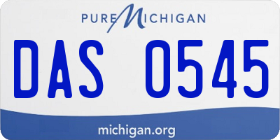 MI license plate DAS0545