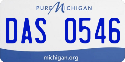 MI license plate DAS0546