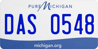 MI license plate DAS0548