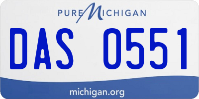 MI license plate DAS0551