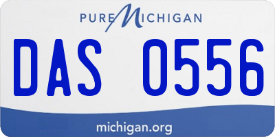MI license plate DAS0556