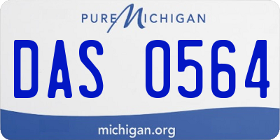 MI license plate DAS0564