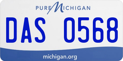 MI license plate DAS0568