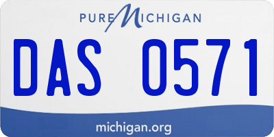 MI license plate DAS0571