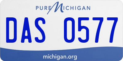 MI license plate DAS0577