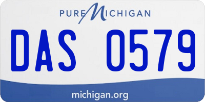 MI license plate DAS0579