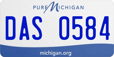 MI license plate DAS0584