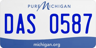 MI license plate DAS0587