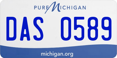MI license plate DAS0589