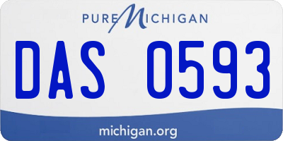 MI license plate DAS0593