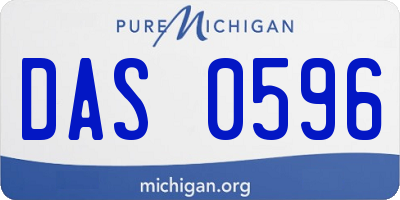 MI license plate DAS0596