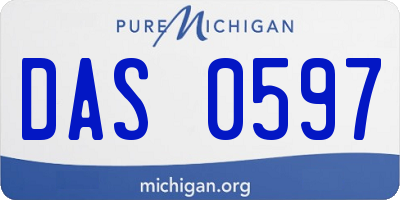 MI license plate DAS0597