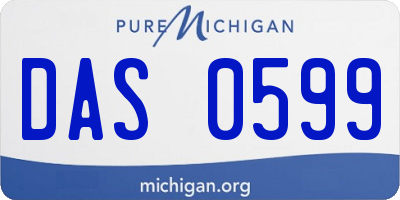 MI license plate DAS0599