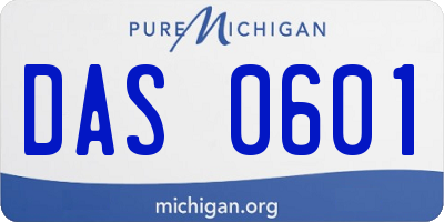 MI license plate DAS0601