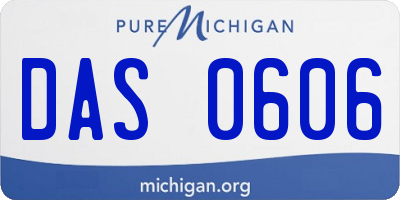MI license plate DAS0606