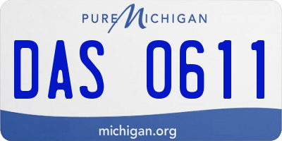 MI license plate DAS0611