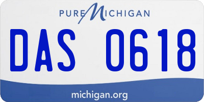 MI license plate DAS0618