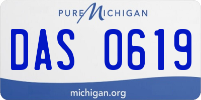 MI license plate DAS0619