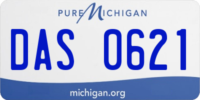 MI license plate DAS0621
