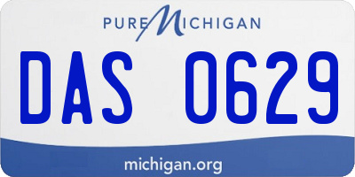 MI license plate DAS0629