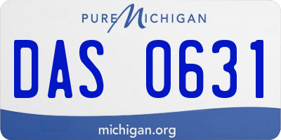 MI license plate DAS0631