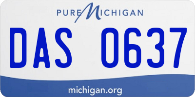 MI license plate DAS0637