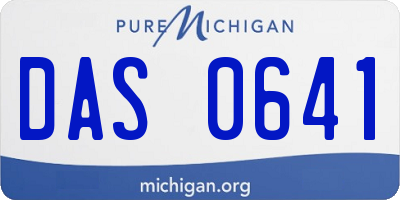 MI license plate DAS0641