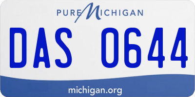 MI license plate DAS0644