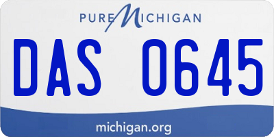 MI license plate DAS0645