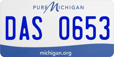 MI license plate DAS0653