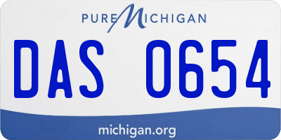 MI license plate DAS0654