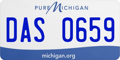 MI license plate DAS0659