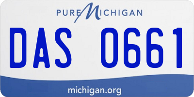 MI license plate DAS0661