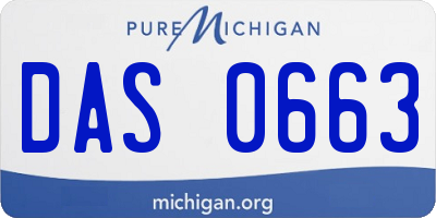 MI license plate DAS0663