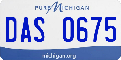 MI license plate DAS0675