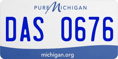 MI license plate DAS0676