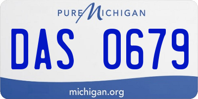 MI license plate DAS0679