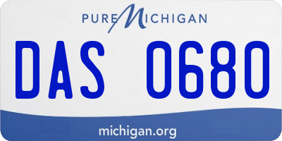 MI license plate DAS0680
