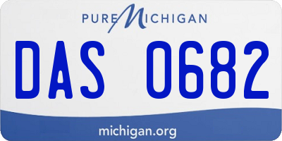 MI license plate DAS0682
